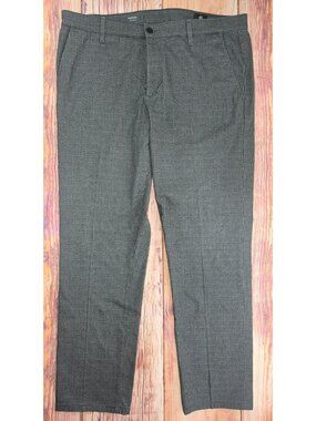 Adriano Goldschmied Mens Marshall Slim Trousers Size 38x32 Gray Houndstooth